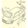 VAG Audi A1 8X1 Kairės Pusės Priekinio Durų Langų Stiklas 8X3845201 NAUJAS ORIGINALUS