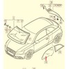 VAG Audi A1 8X1 Kairės Pusės Priekinio Durų Langų Stiklas 8X3845201 NAUJAS ORIGINALUS
