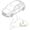 VAG Audi A1 Sportback 8XA Kairės pusės veidrodėlio posūkio signalas 8X0949101 NAUJAS ORIGINALUS