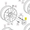 VAG AUDI A2 A2 00-05 A3 01-03 Lydinio ratlankio centrinis dangtelis Riebokšlio dangtelis originalus 8Z0601165FZ17