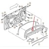 VAG Audi A3 2005-2013 Langinės angos sandariklis Kairysis išorinis originalus 8P3837477C