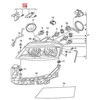 VAG Audi A3 2008-2013 Facelift dešinės pusės priekinių žibintų skiriamosios juostos remonto komplektas, kronšteinai originalus 8P0998122A