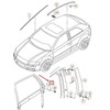 VAG AUDI A3 8P1 Galinis Kairysis Išorinis Kampinis Apdailos Elementas 8P4853273CY9B NAUJAS ORIGINALUS