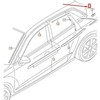 VAG AUDI A3 8V Galinės Dešinės Ketvirtinės Langų Apdailos 8V5853346CT94 NAUJA ORIGINALI