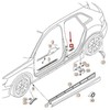 VAG AUDI A3 8V Galinės kairės pusės slenksčio apdailos juostelė originali 8V4853557A9B9