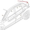VAG AUDI A3 8V galinio kairės pusės ketvirčio lango apdaila 8V5853345CT94 originali