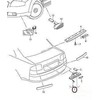 VAG AUDI A3 A4 A4 A5 A6 A8 Q7 numerio ženklo dešiniojo žibinto lęšis 8E0943022B originalus