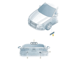 VAG AUDI A3 A6 Q7 priekinis sparnas E-Tron Inscription emblema originali 8V48536012ZZ