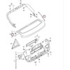 VAG Audi A3 S3 8V 3 durų bagažinės dangčio tvirtinimo dirželis Dešinioji galinė lentyna Originali 8V3867668