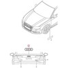 VAG AUDI A3 S3 RS3 13- Sportback Galinė bagažinė Chromuotas Audi ženkliukas Emblema Originali 8V48537422ZZ