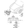 VAG Audi A4 A6 Chrominis Emblema Originalus 4G98537422ZZ