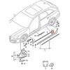 VAG AUDI A4 Avant S4 Vandens deflektoriaus juosta Satin Juodas 8W0854327C9B9 Originali