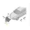 VAG AUDI A4 B7 priekinio bamperio radiatoriaus grotelės originalios 8E0853651K1RR
