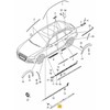 VAG AUDI A4 B8 2008-2016 S-Line šoninio sijono apdaila, gruntuota, dešinė O/S 8K0854932AGRU originali