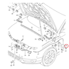 VAG Audi A4 B8 A7 C7 RHD variklio dangčio atlaisvinimo rankenos laikiklio laikiklis originalus 8T2823633B