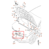 VAG AUDI A4 B8 AVANT variklio dangčio užrakto mikro jungiklio jutiklis originalus 8T0953236B