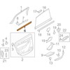 VAG Audi A4 B8 Galinės Kairės Durų Langų Slot Sandarinimo Apdaila 8K0839479C NAUJA ORIGINALI