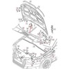 VAG AUDI A4 B9 Dešinysis variklio dangčio užraktas 8W0823186E NAUJAS ORIGINALUS