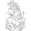 VAG AUDI A4 B9 Dešinysis variklio dangčio užraktas 8W0823186E NAUJAS ORIGINALUS