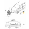 VAG AUDI A4 S4 05-08 A5 S5 12-16 Sparnas DTM Įrašo logotipas Emblema Originali 8E0853601A