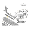 VAG AUDI A5 kabrioletas 8W6 Priekinio bamperio apatinės grotelės originalios 8W6807683AFUQ