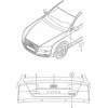 VAG AUDI A6 Allroad A6/S6 A7 galinė bagažinės emblema "50 TDI" originali 4G0853744E2ZZ