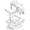 VAG AUDI A6 C6 C6 Dešinysis bamperio grotelės rūko žibintų apvadas originalus 4F0807682J