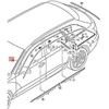VAG AUDI A6 C7 Priekinis priekinis stiklas kairėje Vandens deflektorius Originalus 4G0854327B01C