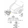 VAG AUDI A6 C7 Priekinių centrinių grotelių žiedo laikiklis juodas originalus 4G0853037A