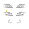 VAG AUDI A6 S6 priekinis bamperis apatinė dešinė rūko grotelė 4G0807648T94 originali