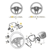 VAG AUDI A6 vairo valdymo jungiklio apvado liejinys M Originalus 4K04196893Q7