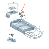 VAG Audi A7 4G A6 A6 C7 ISOFIX lizdo apdailos dangtelis Satin rusvai gelsvas Genuine 4G8887187BH9