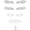 VAG AUDI A8 S8 QUATTRO priekinės kairės pusės apatinės juodos grotelės 4H0807679F3FZ originalios