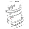 VAG Audi E Tron Sportback Q4 E Tron Primed Spoiler Originalus 4KE807434EGRU