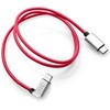 VAG AUDI įkrovimo kabelis USB-C į USB-C jungties kabelį kampu raudonas 8S0051435L