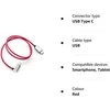VAG AUDI įkrovimo kabelis USB-C į USB-C jungties kabelį kampu raudonas 8S0051435L