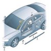 VAG Audi A5 S5 08 16 Priekinis Dešinysis Stiklas Vandens Deflektorius Originalus 8T0854328A01C