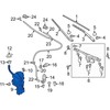 VAG AUDI Q3 11-18 Priekinio stiklo plovimo sistemos skysčio rezervuaras originalus 8U0955453Q