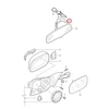 VAG AUDI Q5 09-12 Q7 07-16 Galinio vaizdo veidrodėlio dangtelis, apdaila juoda, originali 8R08575934PK