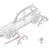 VAG AUDI Q5 09-17 Rato arkos kairės pusės priekinės dalies apdaila juoda 8R08537174U8 originali