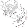 VAG Audi Q5 8R Galinis Bamperis Centrinė Apatinė Grotelė 8R0807823F NAUJA ORIGINALI 2014