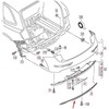 VAG Audi Q5 8R Galinis Bamperis Centrinė Apatinė Grotelė 8R0807823F NAUJA ORIGINALI 2014