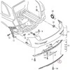 VAG AUDI Q5 S-LINE bamperio difuzoriaus įdėklas, apdaila, dvigubas vamzdis, originalus 8R0807823