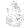 VAG AUDI Q7 VW TOUAREG juoda variklio dangčio atleidimo rankena 4L2823533A82V originali