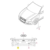 VAG AUDI RS4 (2000-2016) Galinės bagažinės dalies emblema su RS4 ženklu originali 8D98537402ZZ