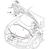 VAG AUDI TT 2007 - 2014 Juodas variklio dangčio atleidimo trosas 802MM RHD originalus 8J2823535B