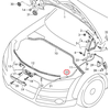 VAG AUDI TT 2007 - 2014 Juodas variklio dangčio atleidimo trosas 1095MM LHD originalus 8J1823535B