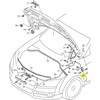 VAG Audi TT TTS 8J RHD variklio dangčio atleidimo rankenos laikiklis originalus 8J2823633C
