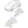 VAG AUDI TT TTS priekinis dešinės pusės rato spoileris originalus 8J0807548