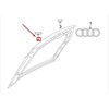 VAG AUDI TTRS Galinis bagažinės ženkliukas Juoda emblema Lipdukas Originalus 8S0853740A